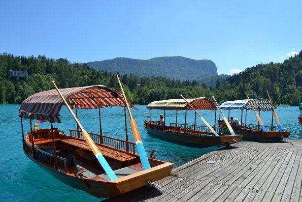 Bled Blue Water Boats August Slovenia Ladder